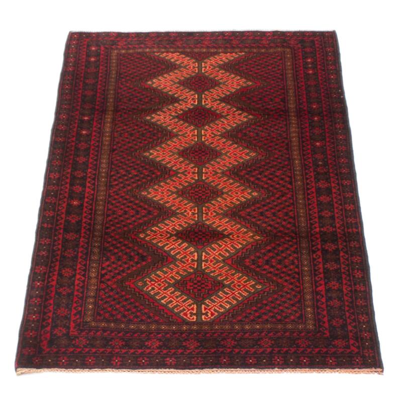 Teimani Red Rug 2'8" x 4'11" - 2'8 x 4'11