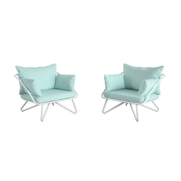 Novogratz Poolside Gossip Collection Teddi Outdoor Lounge Chairs 2 Piece On Sale Overstock 27326591
