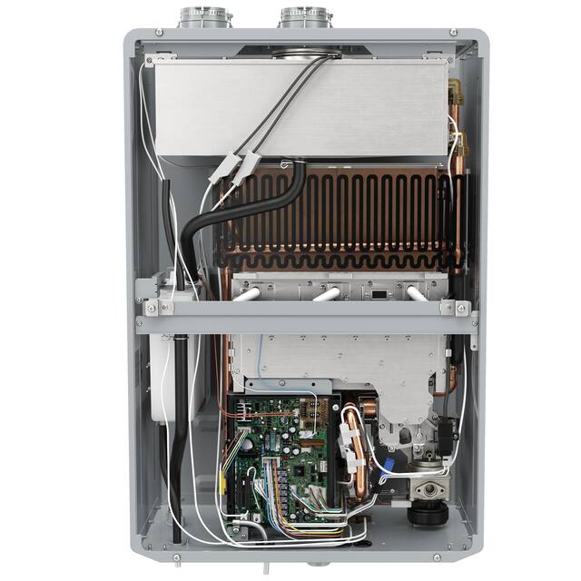 Rheem Prestige Condensing 9.5GPM Indoor Natural Gas Tankless Water Heater - 19x10x28