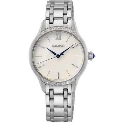 Seiko Women's Stainless Steel White Dial White Dial Watch - SRZ543 - 6 (36)