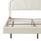 preview thumbnail 18 of 16, Queen Platform Bed with LED and Floral Headboard