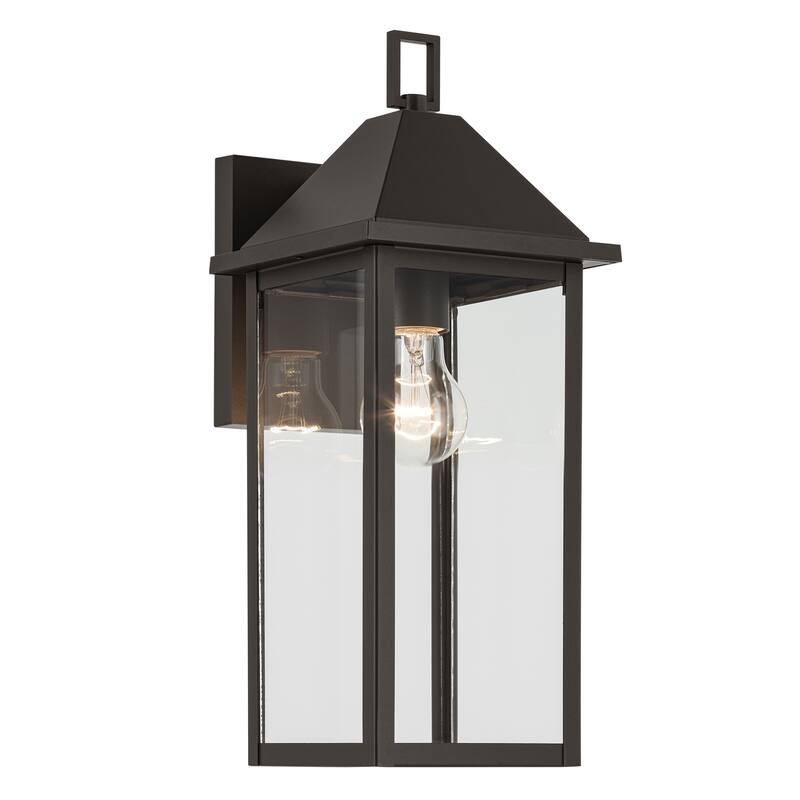 Prin 16.75 Inch 1 Light Outdoor Wall Light with Clear Glass in Olde Bronze