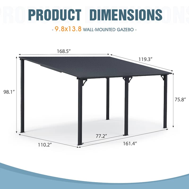 Outdoor Wall Mounted Gazebos Backyard Gazebo Awning
