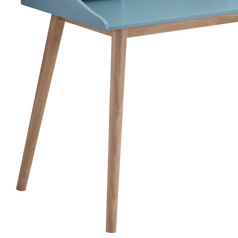 Mid-Century Wood Office Desk Reading Writing Study Table