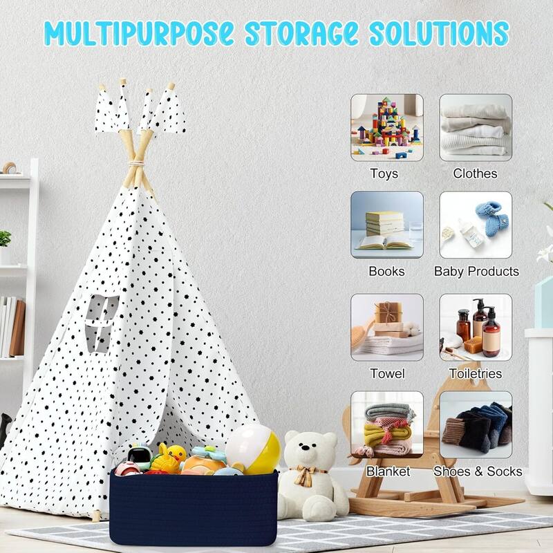3-Pack Shelf Baskets for Organizing, Storage Baskets, Storage Organizer - 1.5"L x 0.5"W x 1"H