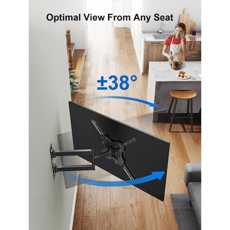 ErgoAV Single Stud Motion Mount for TVs 40″ to 55″ and up to 70lbs