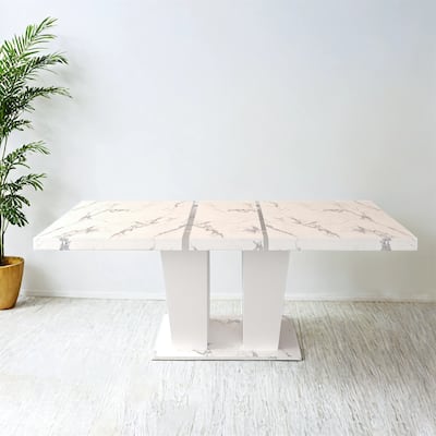 Modern Extendable Dining Table for 6-10