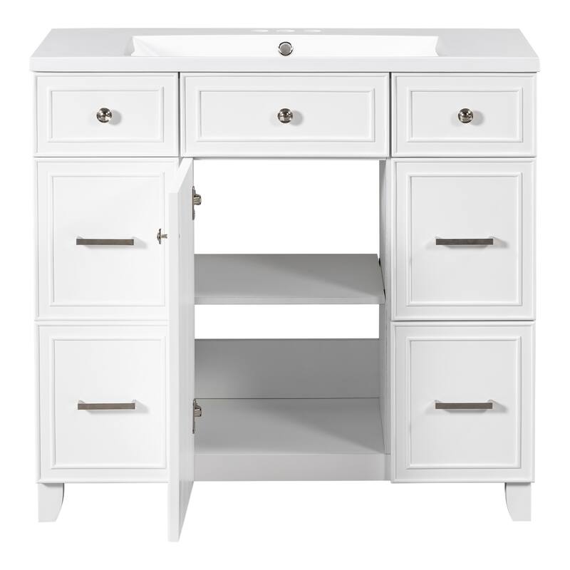 GDFStudio - Zyra Wood 36" Bathroom Vanity