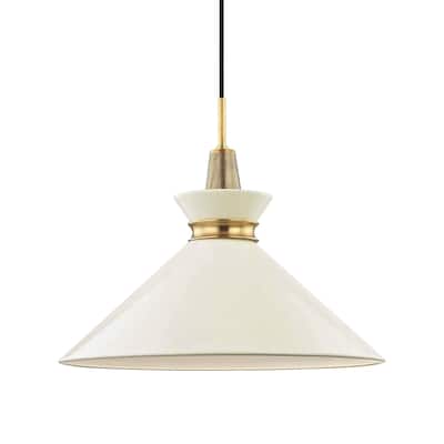 The Orbit Bowl Pendant Light - White - 17"