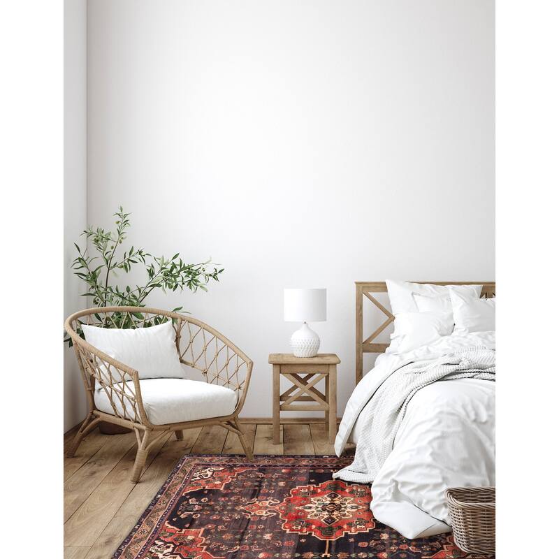 ECARPETGALLERY Hand-knotted Anadol Black Wool Rug - 3'11 x 6'1