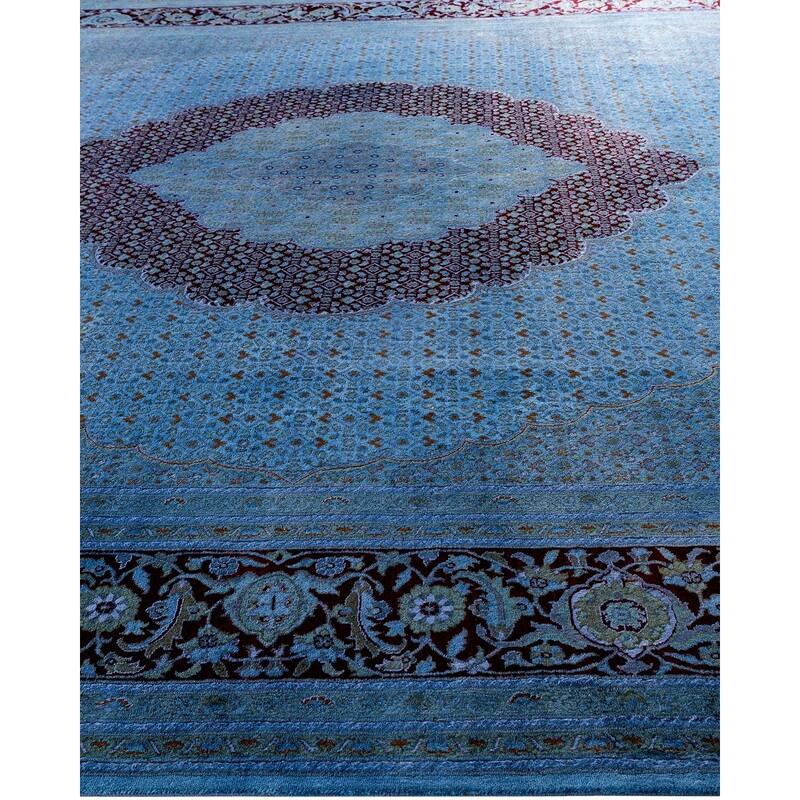 Fine Vibrance One-of-a-Kind Hand-Knotted Area Rug - Blue, 10' 3" x 15' 1" - 10' 3" x 15' 1"