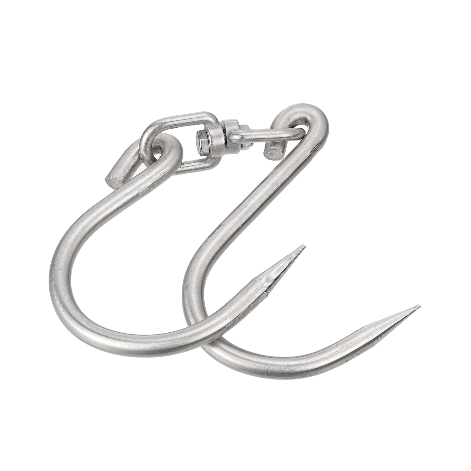 14.5 Double Meat Hooks, 0.47 Thickness Stainless Steel Swivel Meat Hook -  Silver Tone - Bed Bath & Beyond - 37501337