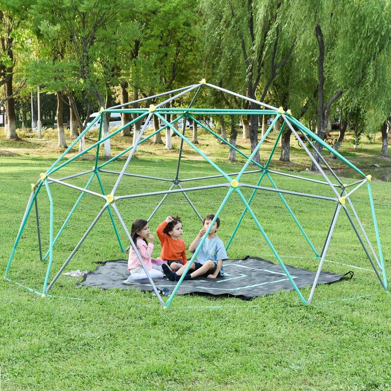 12ft Geometric Dome Climber Play Center with Hammock
