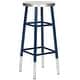 preview thumbnail 7 of 6, SAFAVIEH 30 -inch Kenzie Silver Dipped Navy / Silver Barstool - 13.5" x 13.5" x 30"