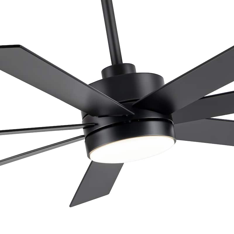 36/42/52/56/62/72/84-Inch Reversible Blade Integrated LED Ceiling Fan with Light Remote