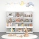 preview thumbnail 3 of 5, Kids Bookshelf Wall Mounted, 4-Tier Book Shelf Organizer, Tall Wooden Children's Bookcase, Storage Book Rack