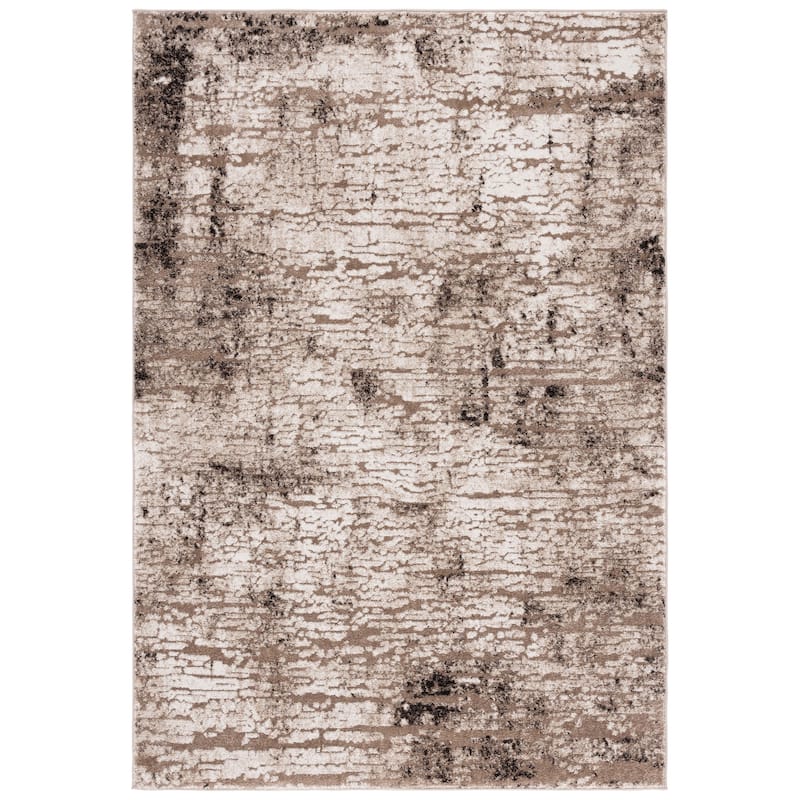 SAFAVIEH Spirit Millicent Modern Abstract Rug - 6'7" Square - Beige/Brown