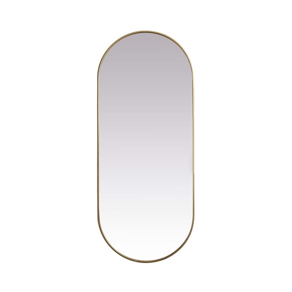 Indigo Home Metal Frame Oval Mirror 30x72 Inch