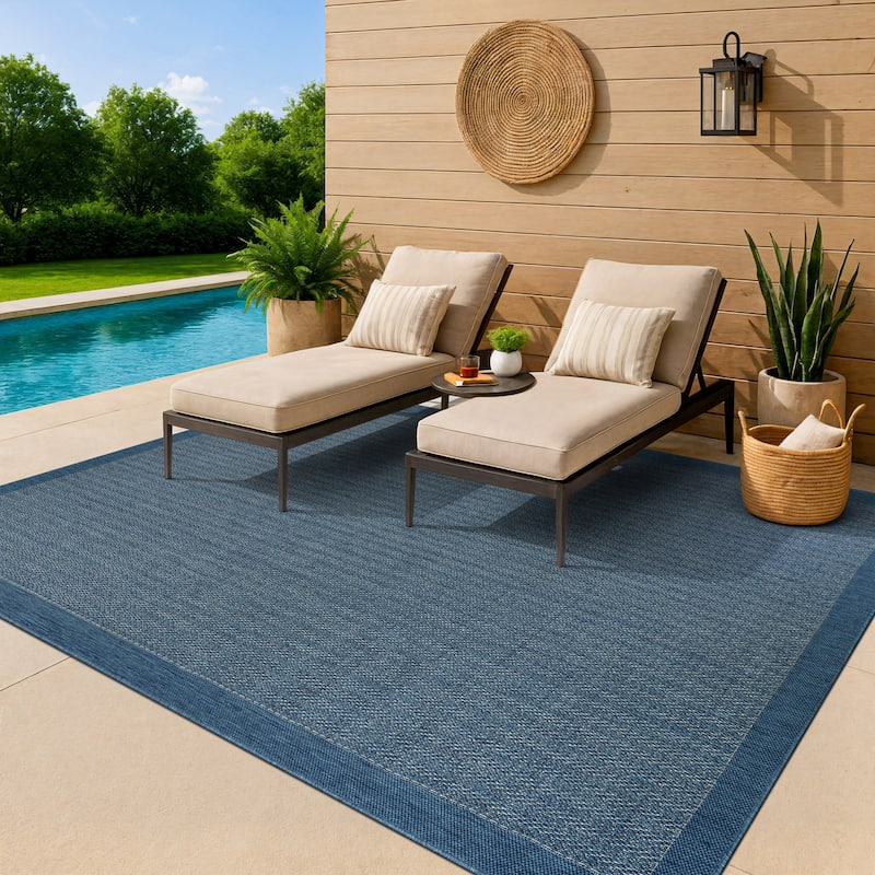 Marbella Contemporary Boho Indoor/Outdoor Area Rug - 5'x7' - Multi
