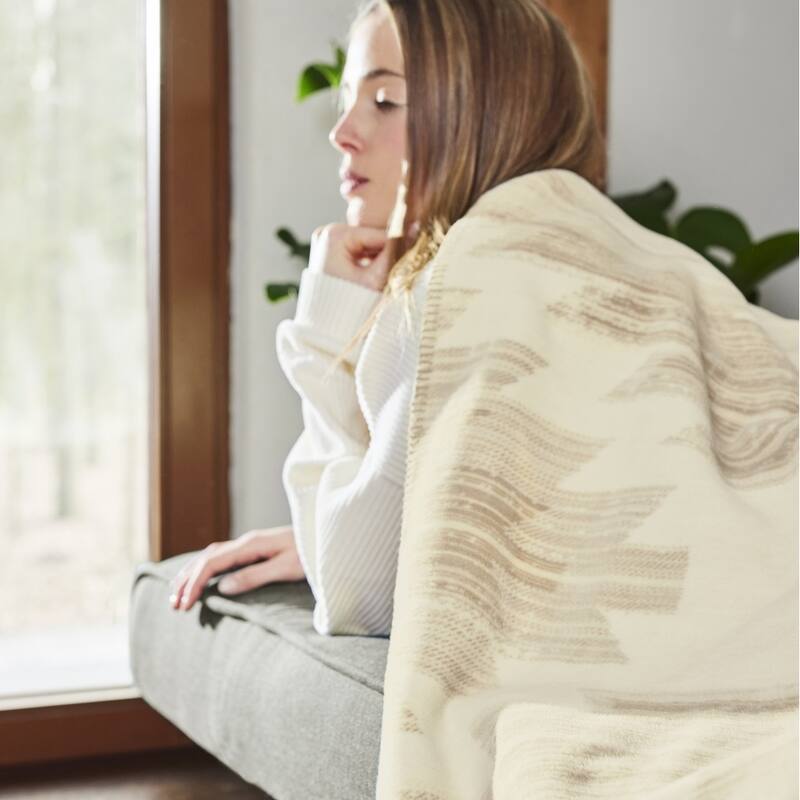 IBENA Cotton Southwestern Natural Oversize Throw 'Girga'