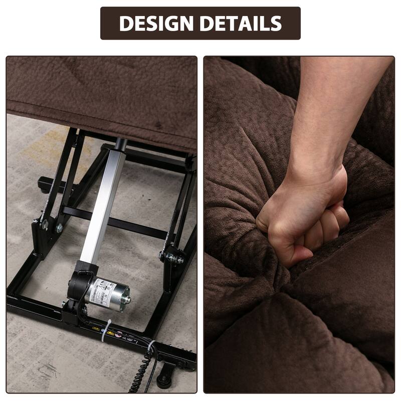 Big Power Lift Massage Recliner Chair for Elderly with Heated Vibration and USB Ports