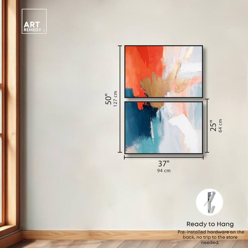 Orange Infusion I Canvas Set of 2 by Art Remedy