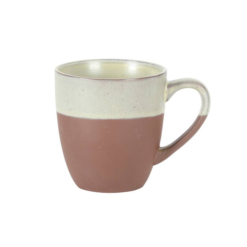 Gibson Elite William Crest 4 Piece Coffee Mug Set, 15oz Stoneware Cups, Reactive Glaze Finish, Round Large Coffee Mugs