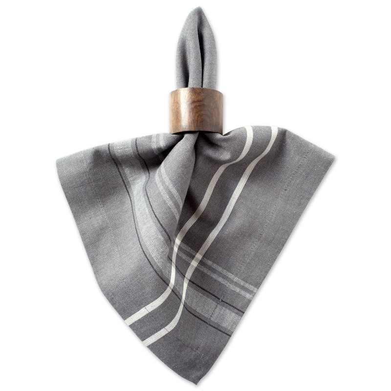 Design Imports Black French Stripe Napkin Set (Set of 6)