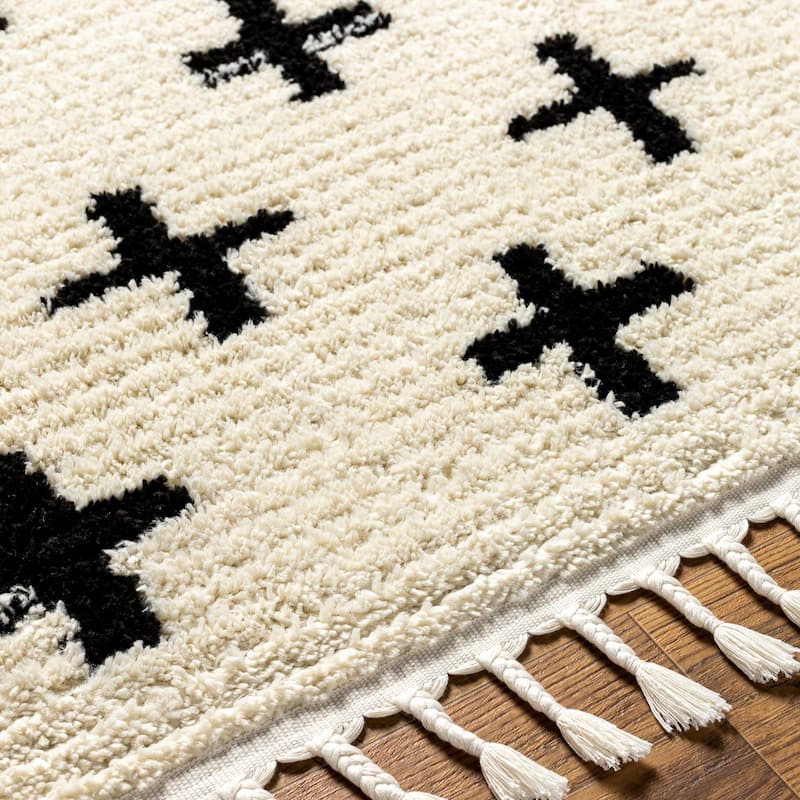 Livabliss Casual Casablanca Shag Graphic Area Rug