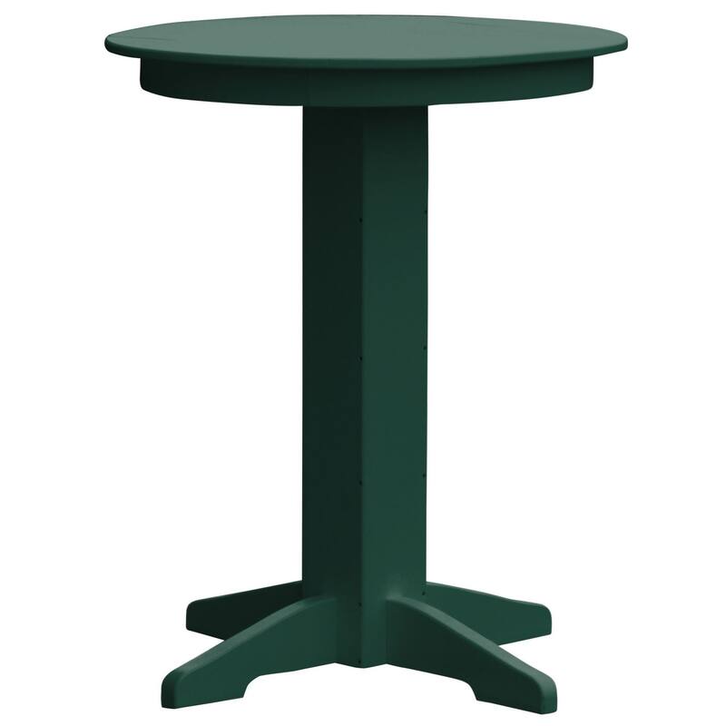 Poly Lumber Round Bar Table - 33" - Turf Green