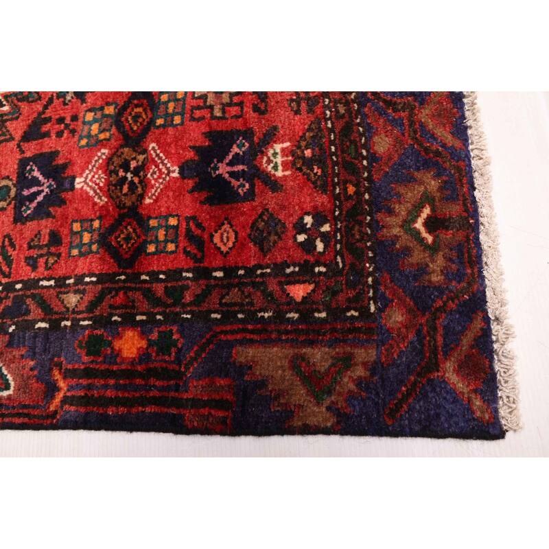 ECARPETGALLERY Hand-knotted Andelz Red Wool Rug - 3'11 x 7'0