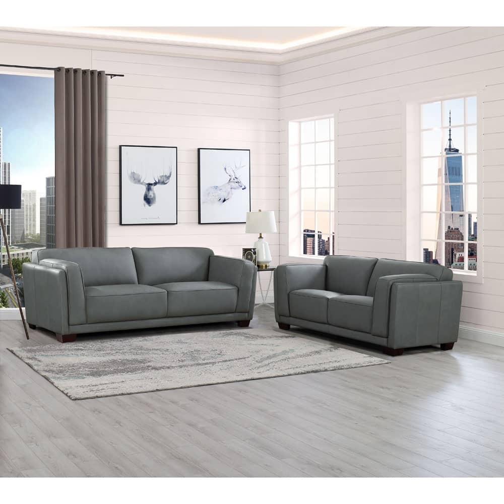 Hydeline Marshall Top Grain Leather Sofa and Loveseat Set - Sofa, Loveseat