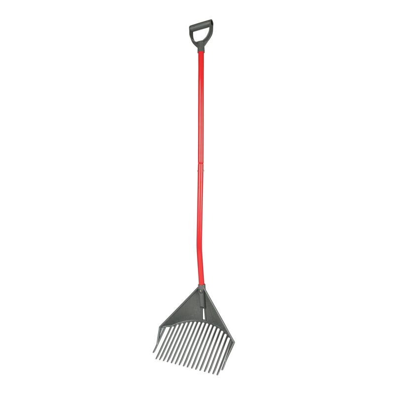 ROOT ASSASSIN 58-Inch Yard & Garden Rake Multi-Tool, Red/Grey - N/A