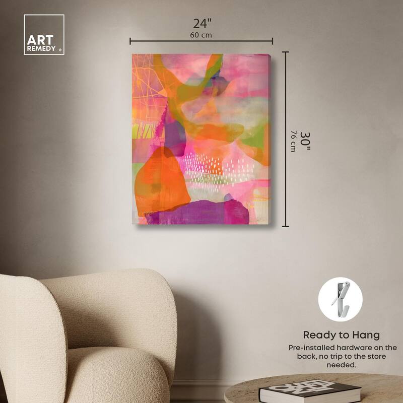 Garnet Gleam V Canvas by Art Remedy, Gallery Wrapped