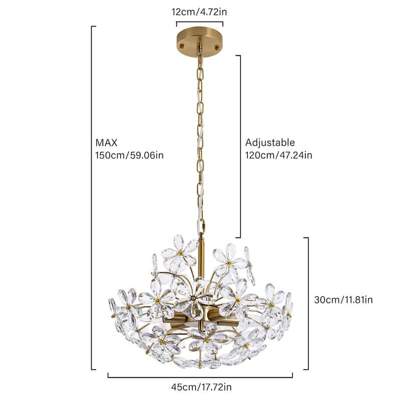 Starsky 6-Light Sputnik Flower Crystal Chandelier
