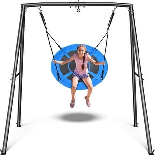 Trekassy 440lbs Swing Set with Heavy Duty Metal Stand for Backyard, Outdoor Kids Play Equipment