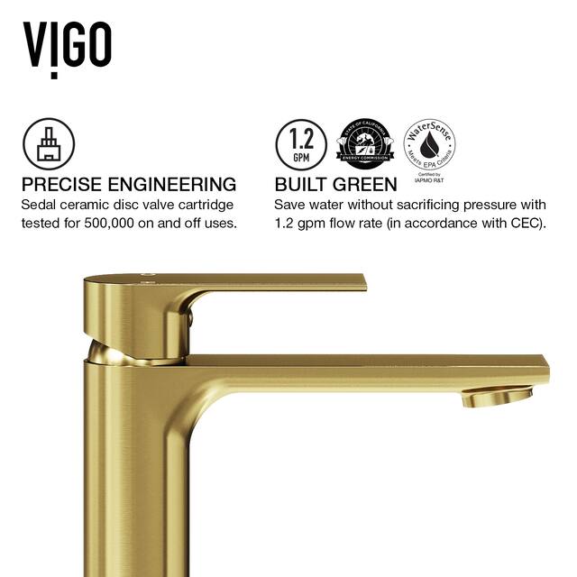VIGO Davidson Single Hole Bathroom Faucet