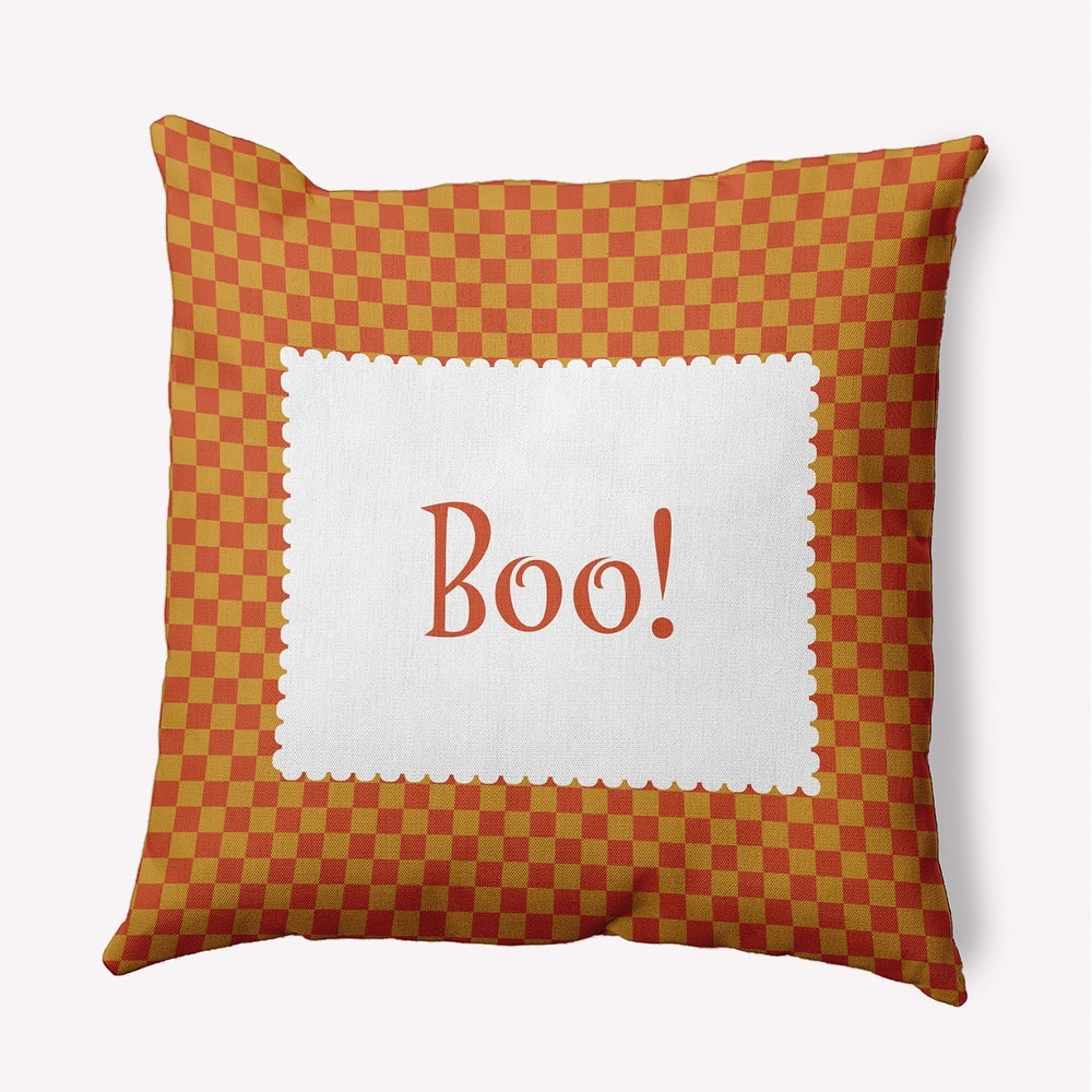 Halloween Boo Checks Accent Pillow