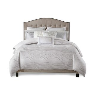 Gracie Mills Blaize Modern Metallic Jacquard Comforter Set - Bed Bath ...