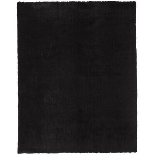 HomeRoots 2' X 3' Black Shag Tufted Handmade Area Rug - 2' x 3' - Bed ...