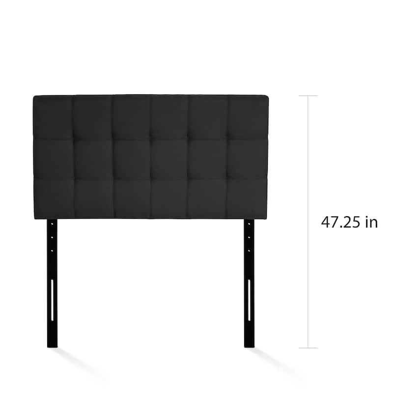 Carbon Loft Dashwood Tufted Black Headboard