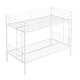 preview thumbnail 6 of 9, Industrial Modern Twin over Twin Metal Bunk Bed with 2 Stairs, Save Space or Split Into 2 Beds, Durability & Stability, White