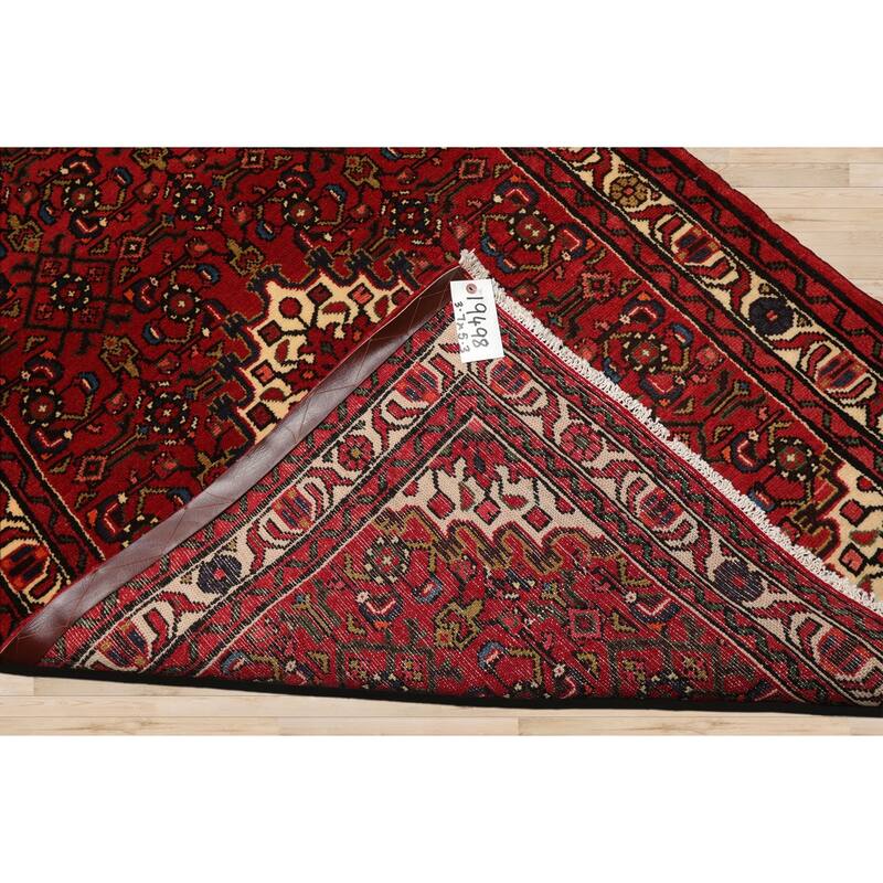 3'7''x5'3'' Hand Knotted Wool Rust Abadeh Traditional Rug - 3' 7'' x 5' 3''