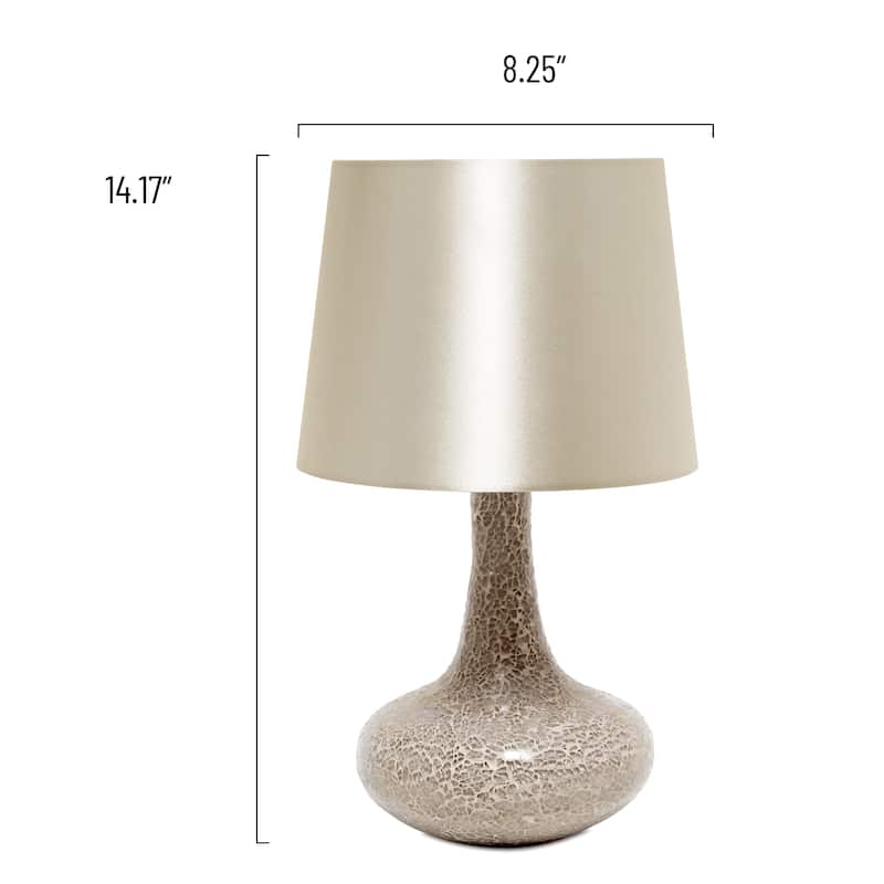 Creekwood Home 14.17" Patchwork Crystal Glass Table Lamp - 14.17