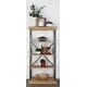 preview thumbnail 10 of 74, Brown Wood 3 Shelves Shelving Unit - 48 x 17 x 34 30 x 17 x 60