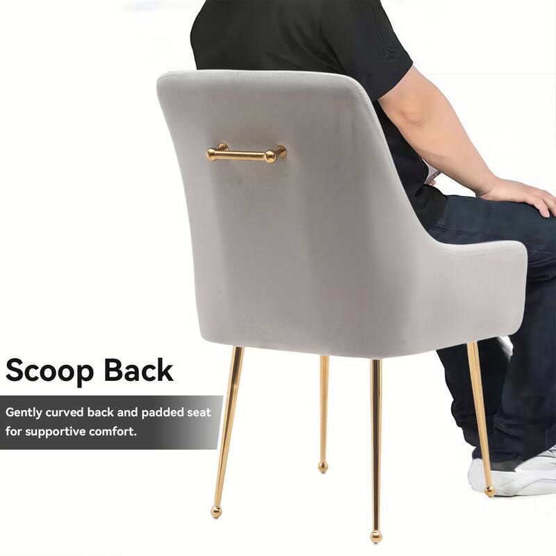 Tufted Velvet Upholstered Dining Chair Set of 2