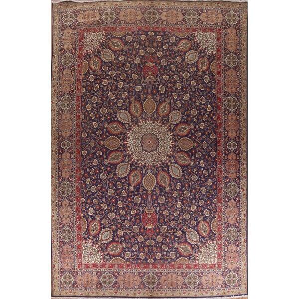 slide 1 of 20, Vintage Traditional Tabriz Persian Large Rug Hand-knotted Wool Carpet - 11'2" x 15'11"