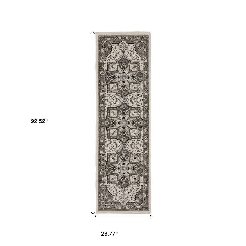 HomeRootsMedallion Traditional Runner Area Rug