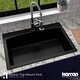 preview thumbnail 62 of 65, Karran Drop-In Quartz 33 in. 1-Hole Single Bowl Kitchen Sink Kit