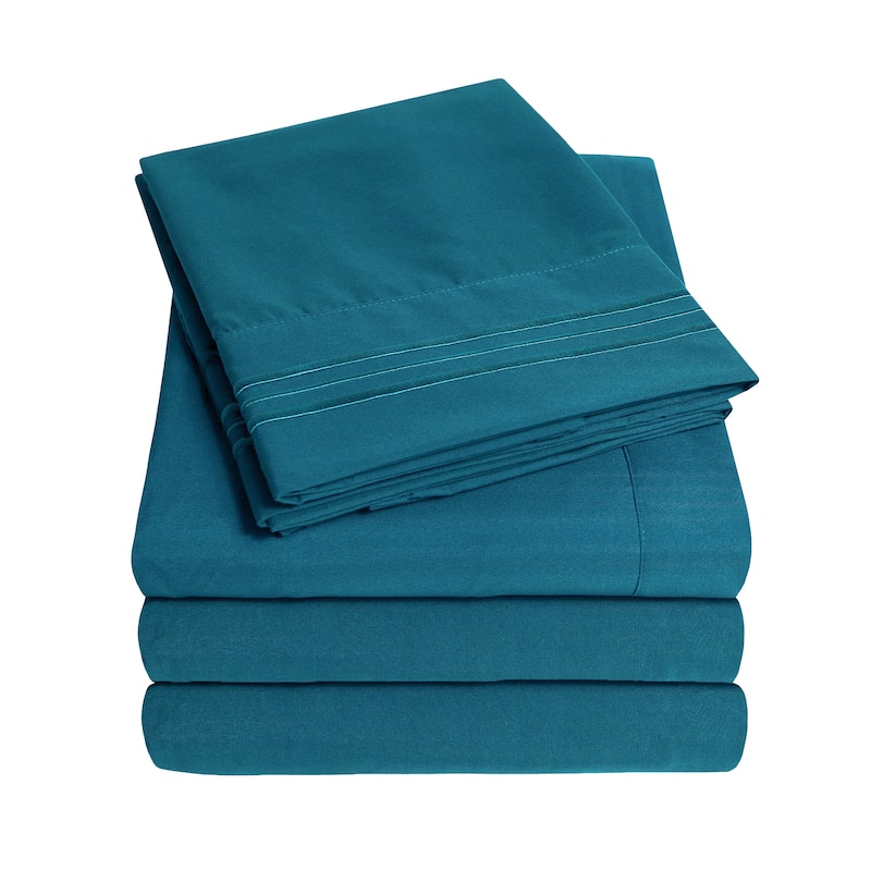 Sweet Home Collection 4 Piece Sheet Set, Ultra Soft 1800 Series, Double Brushed Microfiber